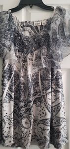 Black and white blouse